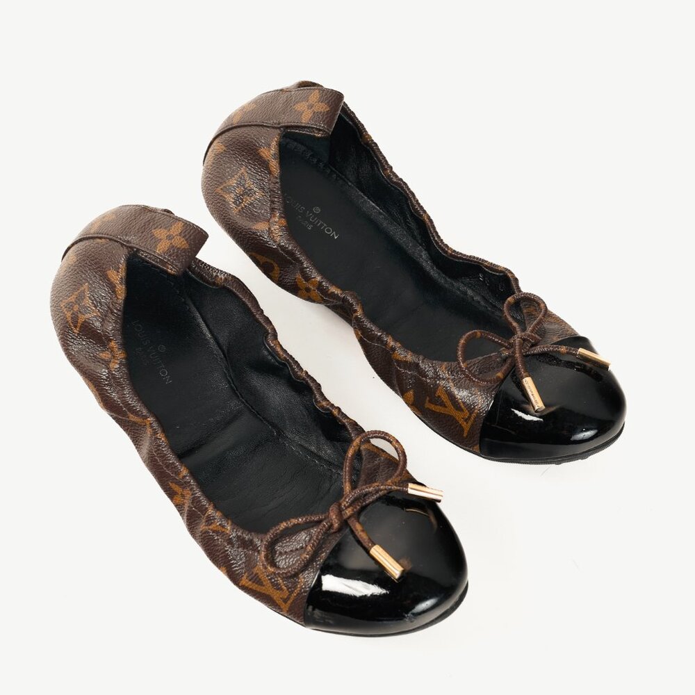 Louis Vuitton Flirty Monogram Canvas Cap-Toe Bow Flats